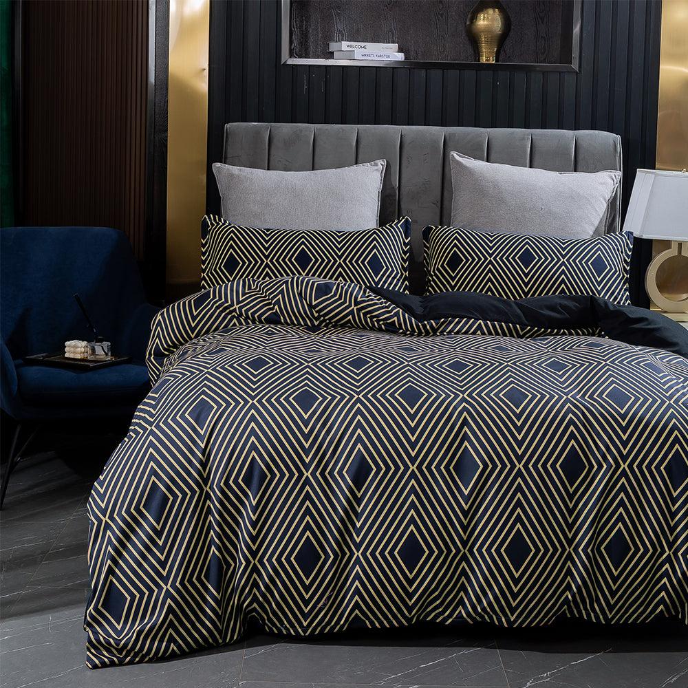 3D Abstract Geometric Rhombus Quilt Cover Set Bedding Set Duvet Cover Pillowcases 176