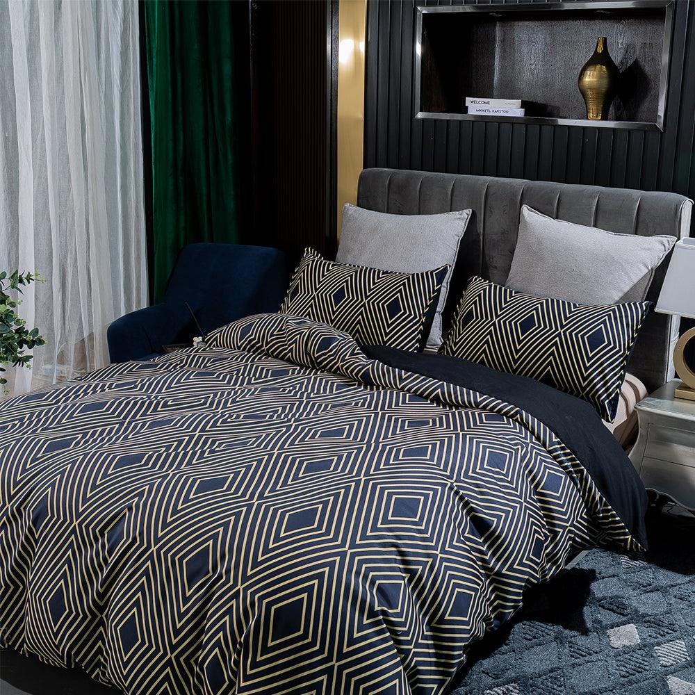 3D Abstract Geometric Rhombus Quilt Cover Set Bedding Set Duvet Cover Pillowcases 176