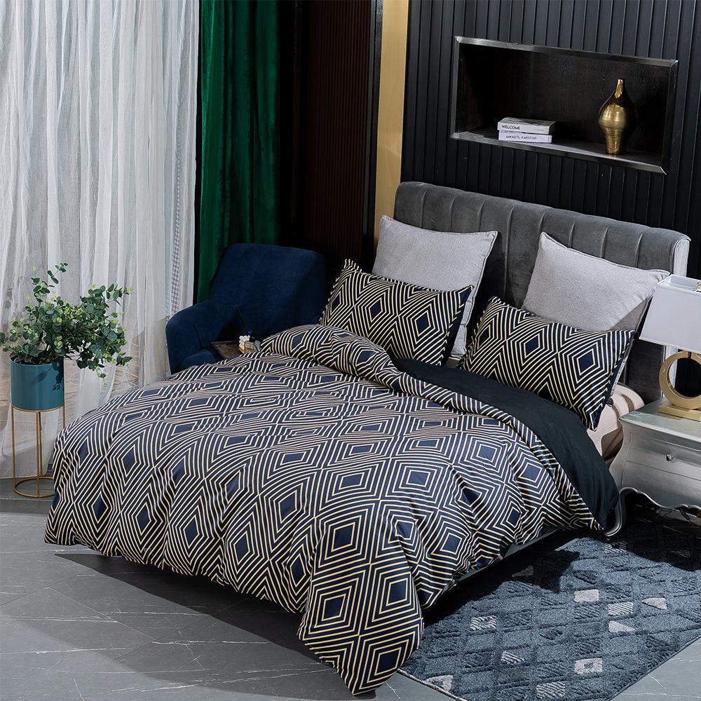 3D Abstract Geometric Rhombus Quilt Cover Set Bedding Set Duvet Cover Pillowcases 176