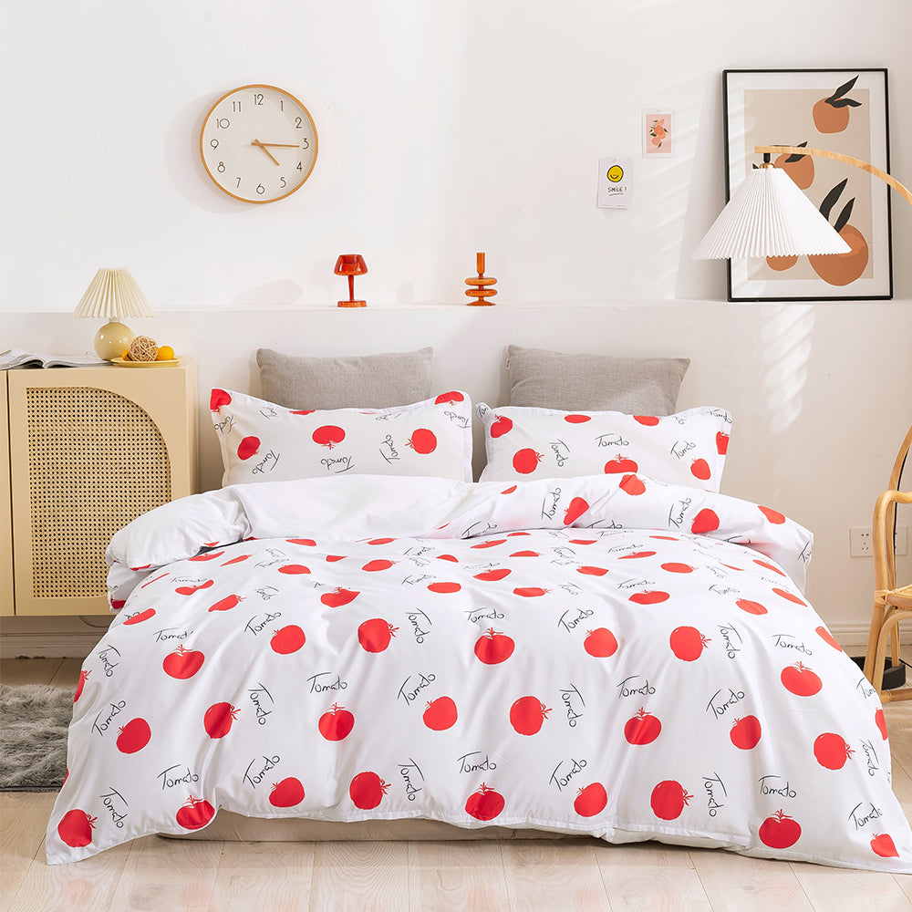 3D Apple Red Pattern Quilt Cover Set Bedding Set Duvet Cover Pillowcases 129