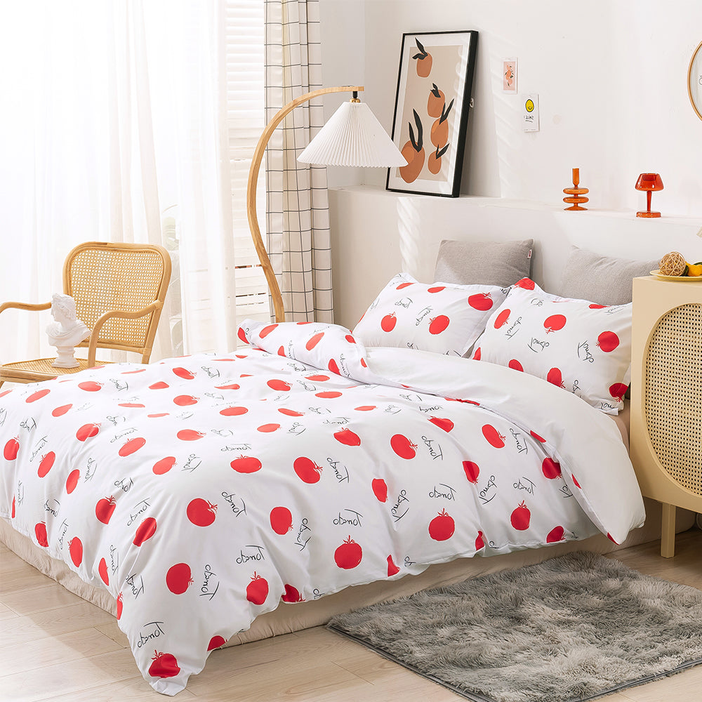 3D Apple Red Pattern Quilt Cover Set Bedding Set Duvet Cover Pillowcases 129