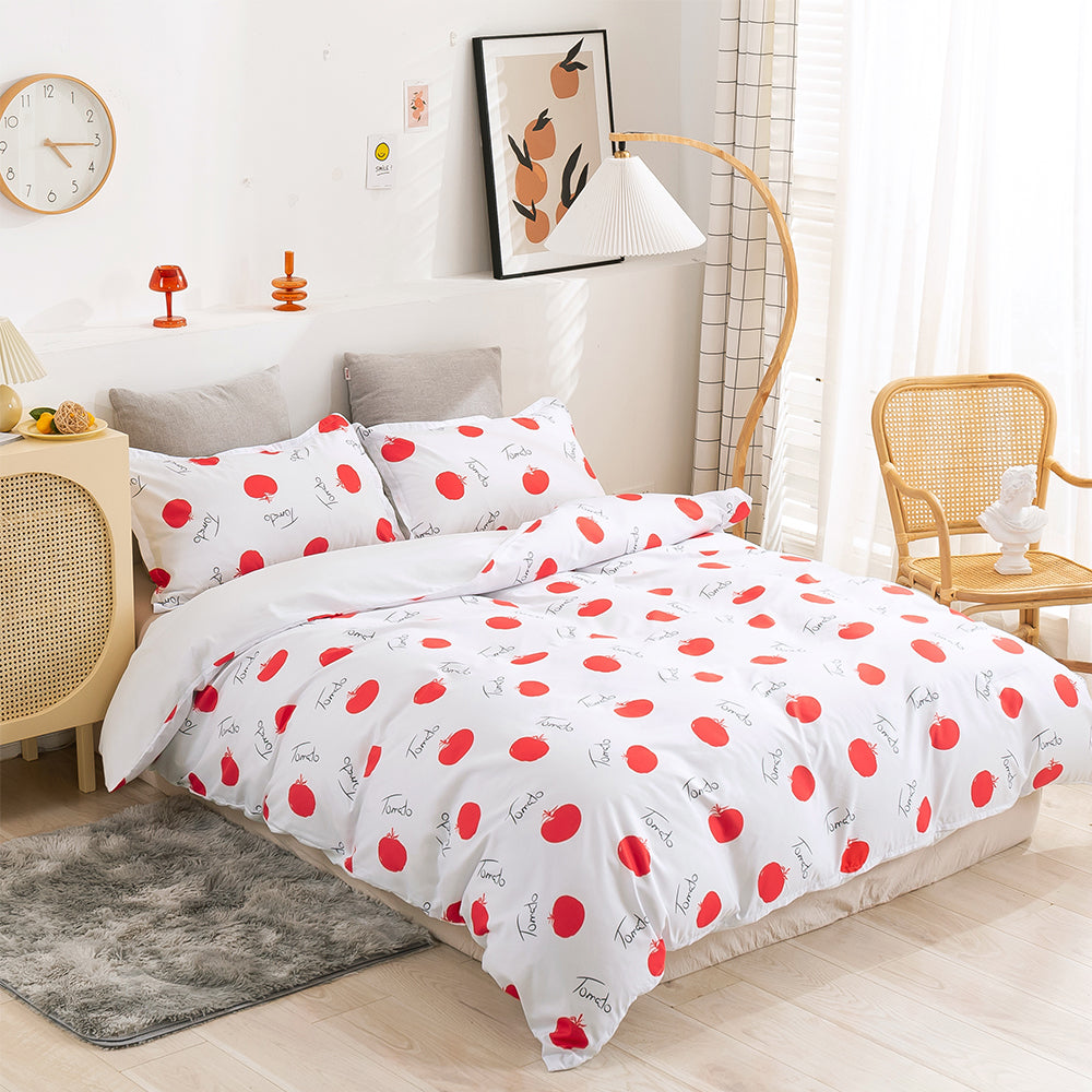 3D Apple Red Pattern Quilt Cover Set Bedding Set Duvet Cover Pillowcases 129