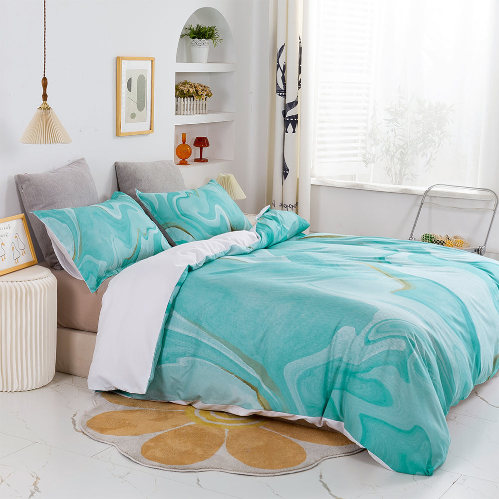 3D Blue Marble Abstract Quilt Cover Set Bedding Set Duvet Cover Pillowcases 401