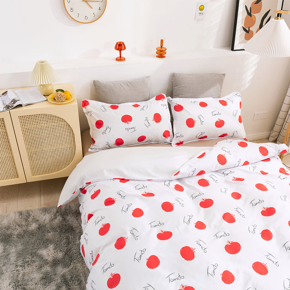 3D Apple Red Pattern Quilt Cover Set Bedding Set Duvet Cover Pillowcases 129