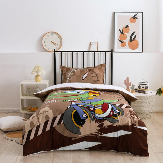 3D Cartoon Animal Crocodile Quilt Cover Set Bedding Set Duvet Cover Pillowcases 328