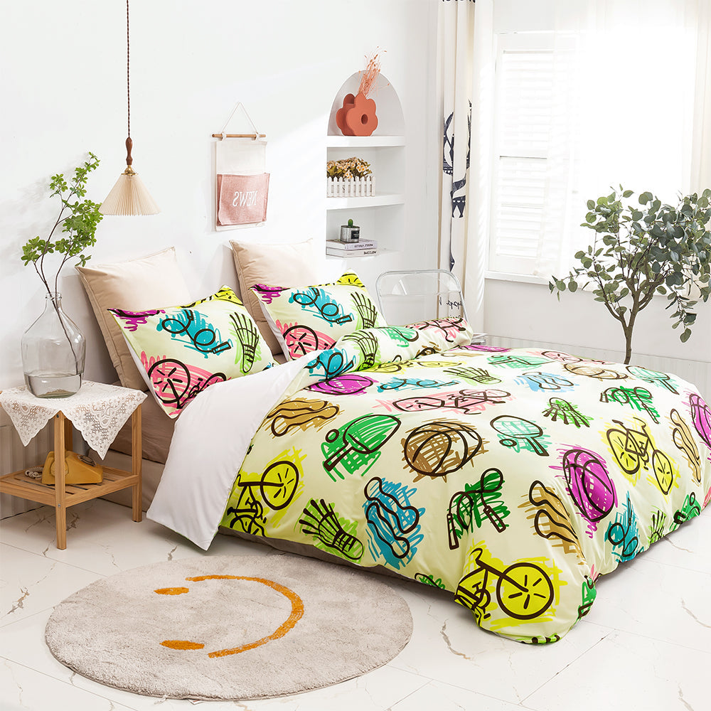 3D Basketball Bike Jump Rope Dumbbells Pattern Quilt Cover Set Bedding Set Duvet Cover Pillowcases 456