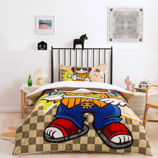 3D Animal Baseball Cartoon Quilt Cover Set Bedding Set Duvet Cover Pillowcases 220