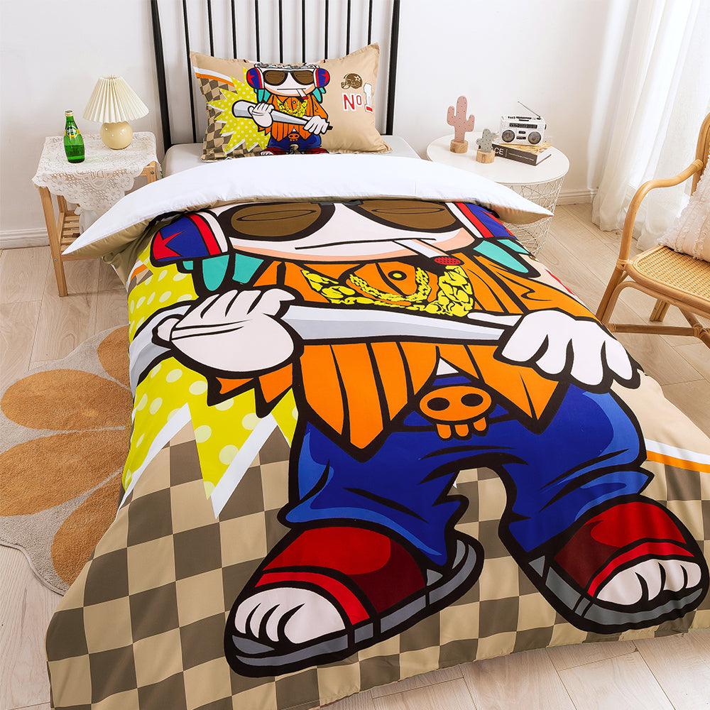 3D Cartoon Animal Baseball Quilt Cover Set Bedding Set Duvet Cover Pillowcases 329