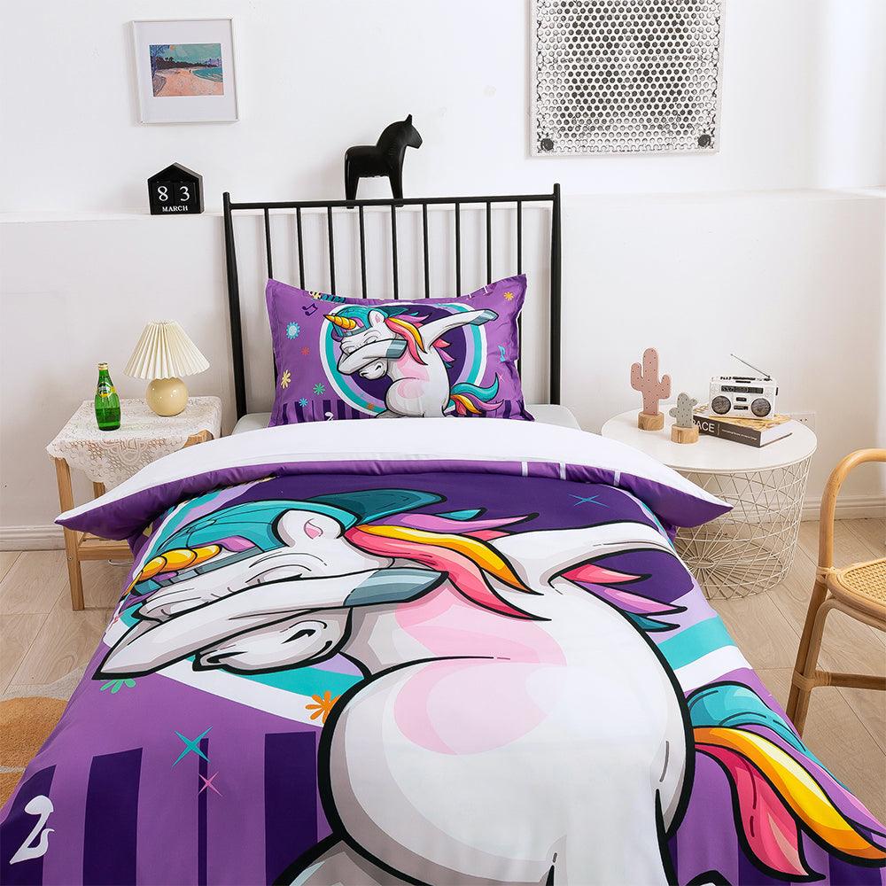 3D Cartoon Animal Unicorn Quilt Cover Set Bedding Set Duvet Cover Pillowcases 332