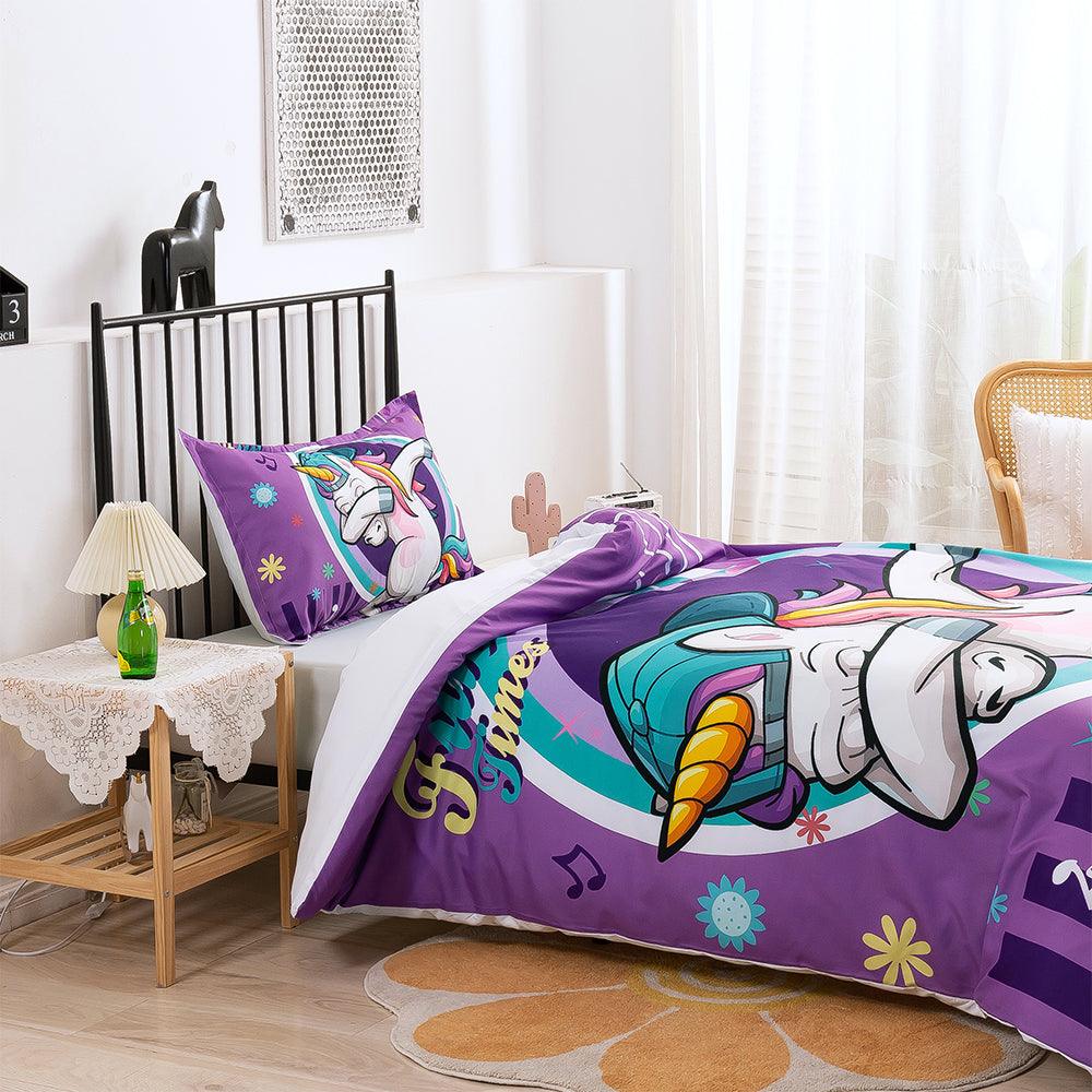 3D Cartoon Animal Unicorn Quilt Cover Set Bedding Set Duvet Cover Pillowcases 332