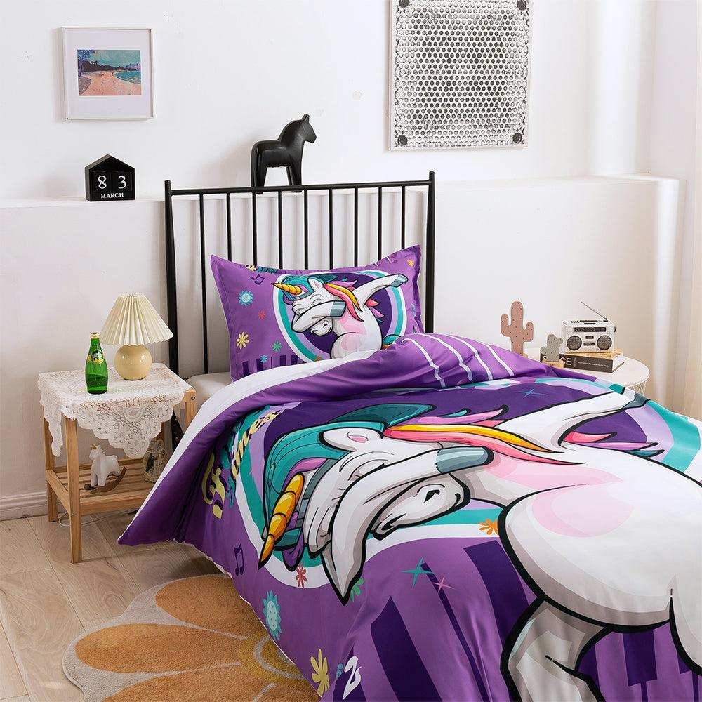 3D Cartoon Animal Unicorn Quilt Cover Set Bedding Set Duvet Cover Pillowcases 332