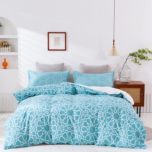 3D Blue Geometric Pattern Quilt Cover Set Bedding Set Duvet Cover Pillowcases 409