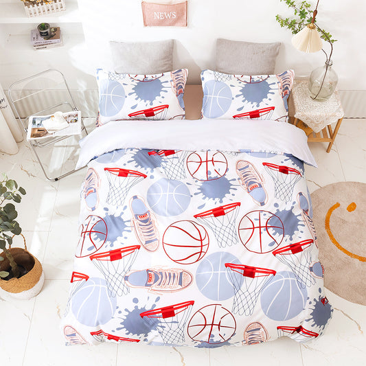 3D Basketball Shoes Breakaway Rim Pattern Quilt Cover Set Bedding Set Duvet Cover Pillowcases 460