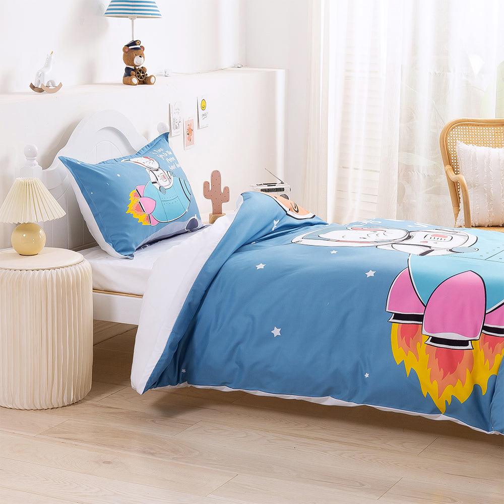 3D Cartoon Elephant Astronaut Space Quilt Cover Set Bedding Set Duvet Cover Pillowcases 333