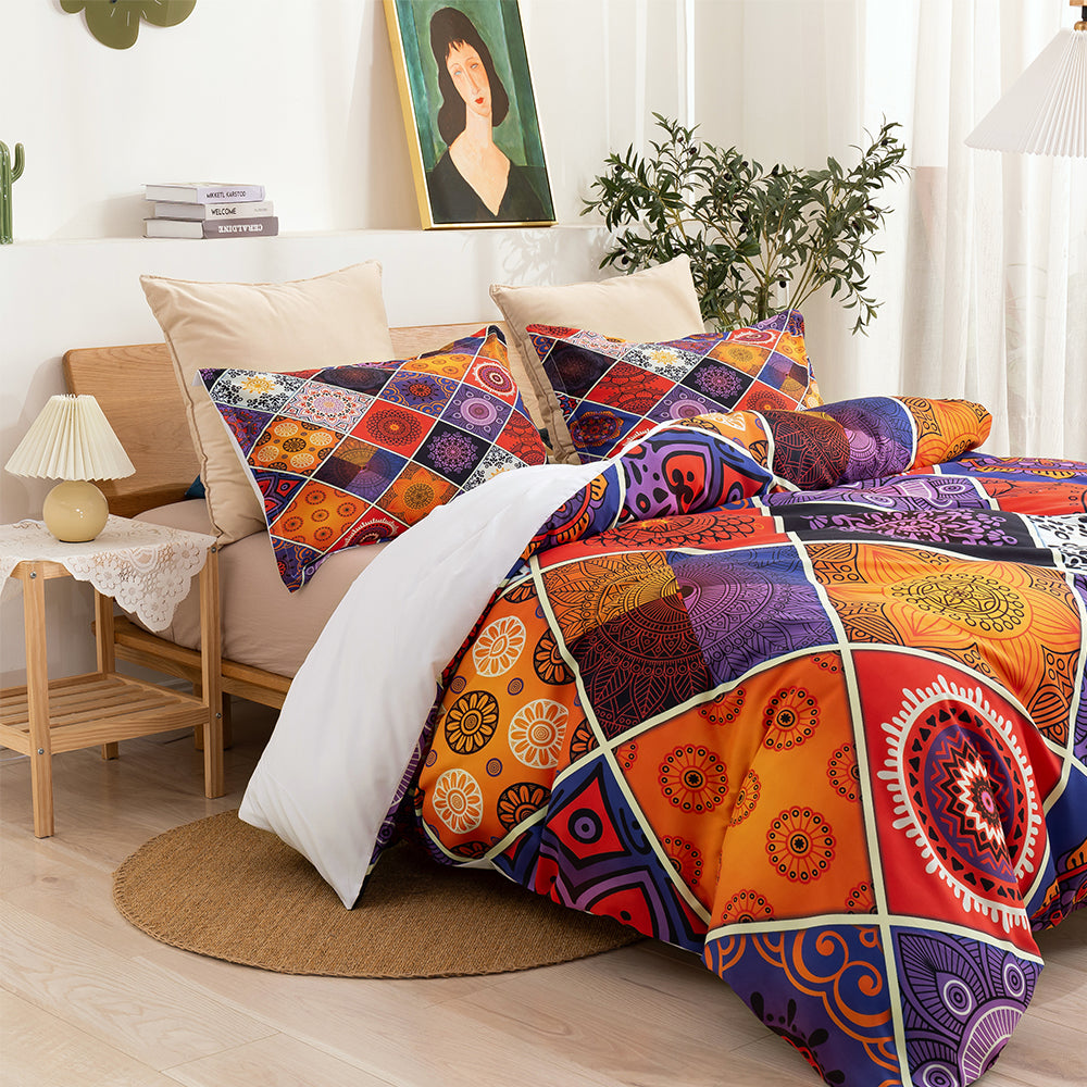 3D Bohemia Floral Retro Colorful Quilt Cover Set Bedding Set Duvet Cover Pillowcases 30