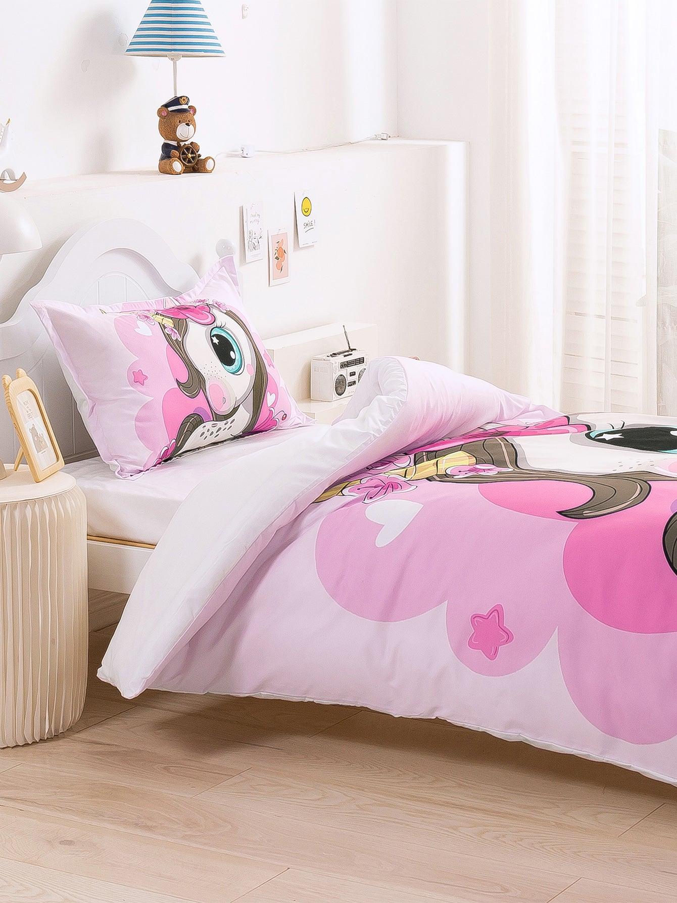 3D Cartoon Animal Unicorn Quilt Cover Set Bedding Set Duvet Cover Pillowcases 341