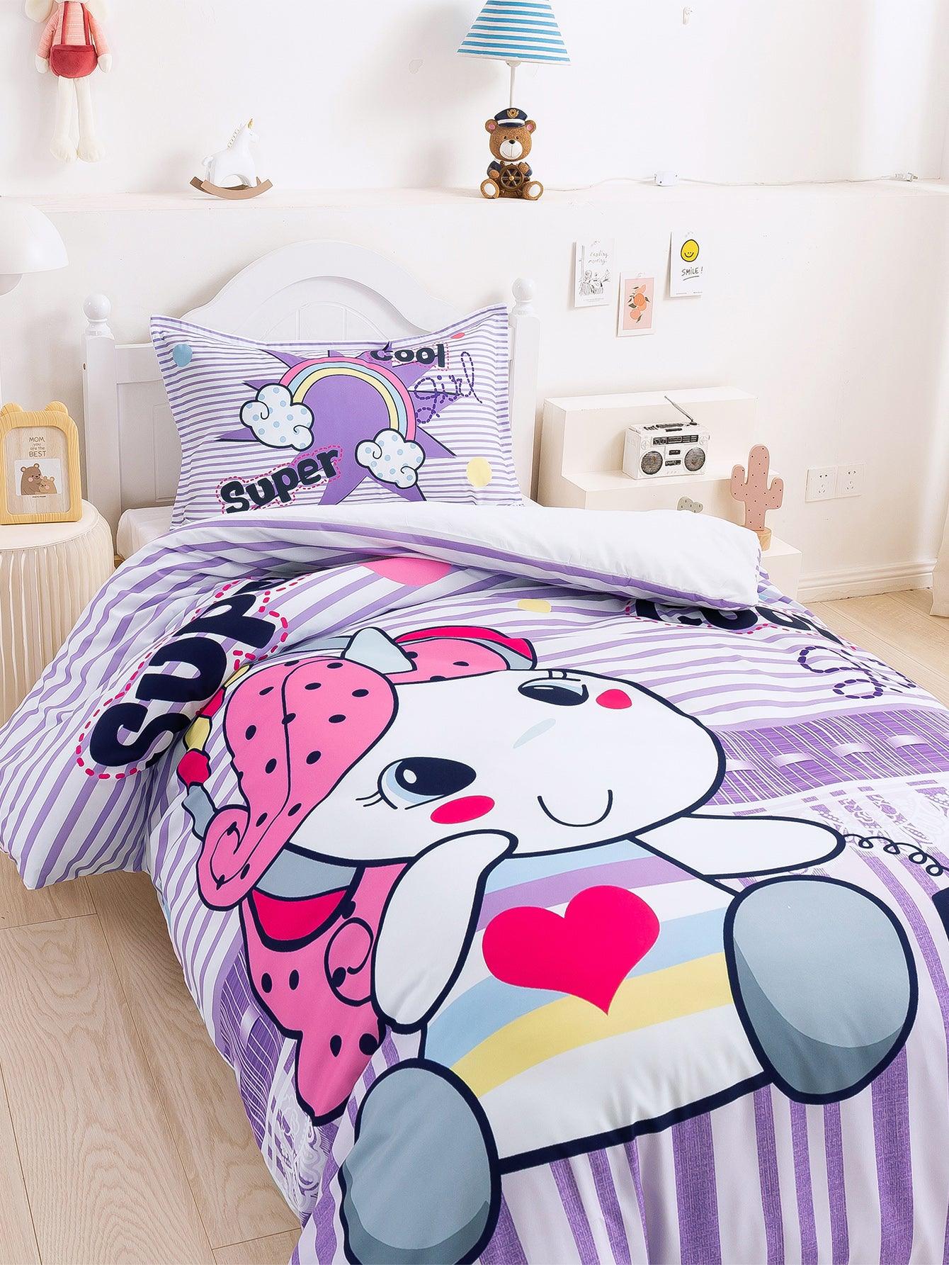 3D Cartoon Animal Unicorn Quilt Cover Set Bedding Set Duvet Cover Pillowcases 343