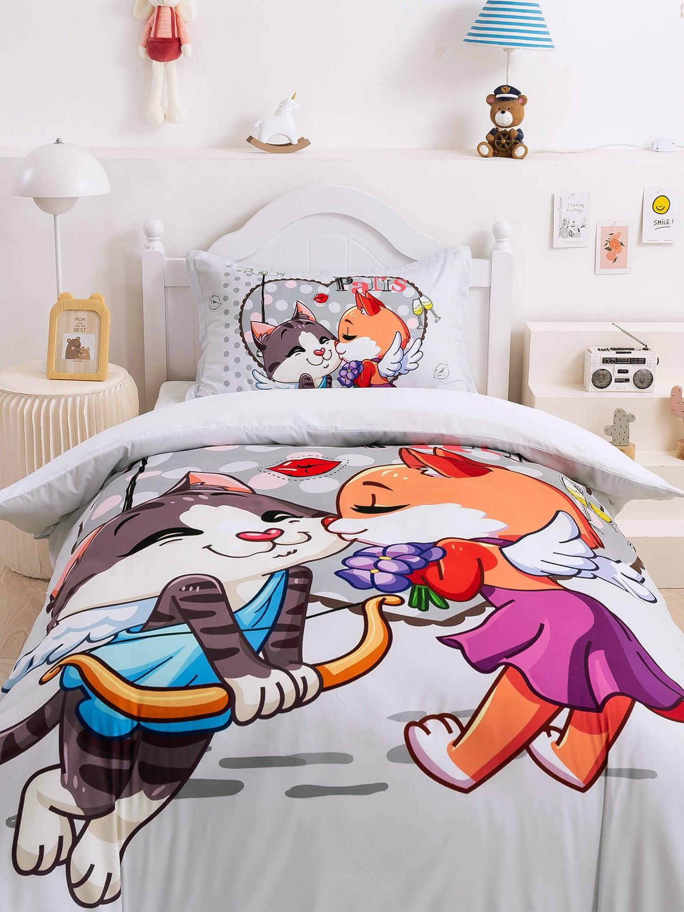 3D Cartoon Animal Love Quilt Cover Set Bedding Set Duvet Cover Pillowcases 349