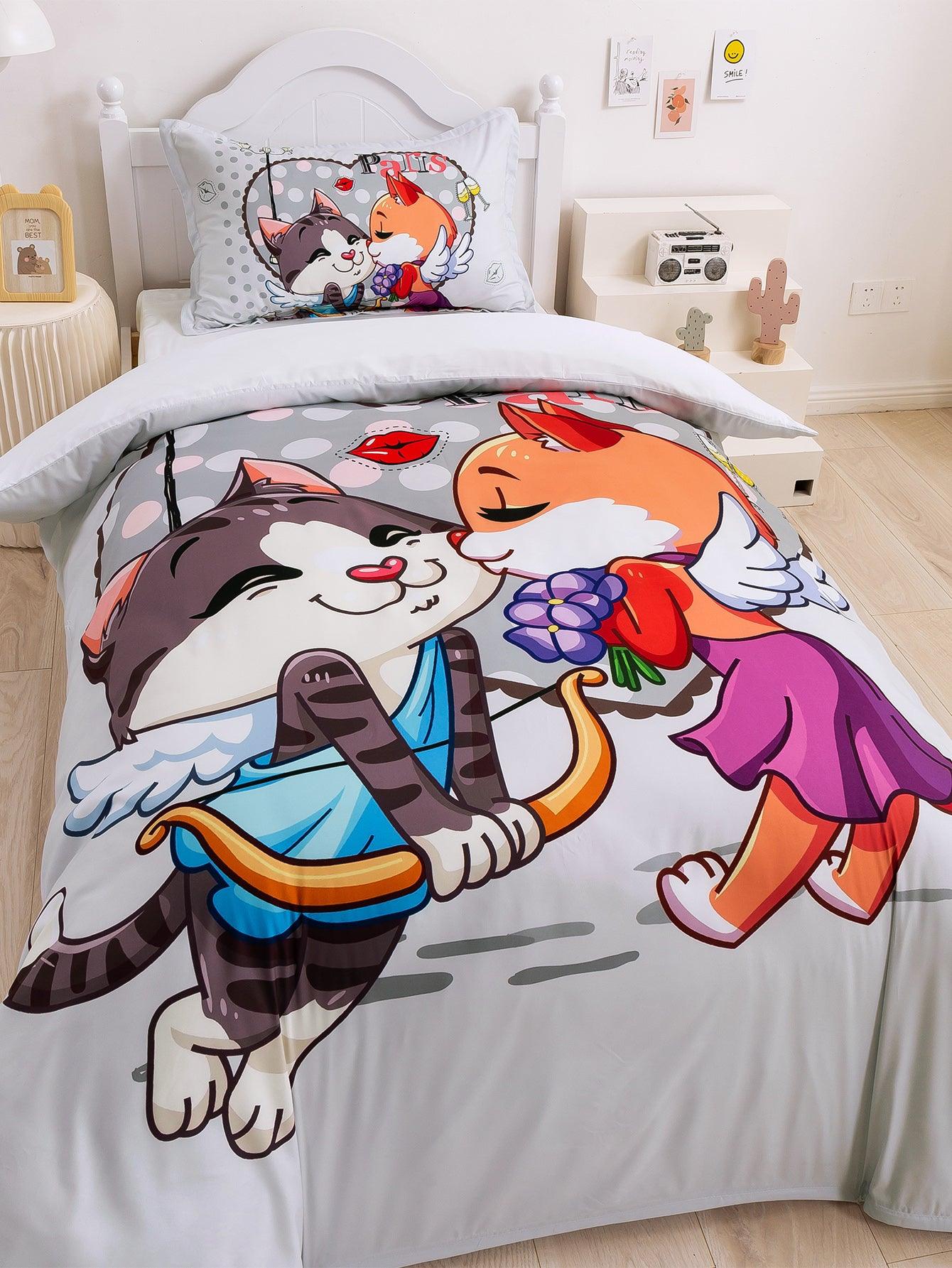 3D Cartoon Animal Love Quilt Cover Set Bedding Set Duvet Cover Pillowcases 349