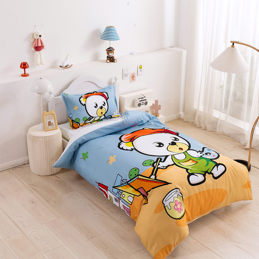 3D Bear Honey Cartoon Quilt Cover Set Bedding Set Duvet Cover Pillowcase 204