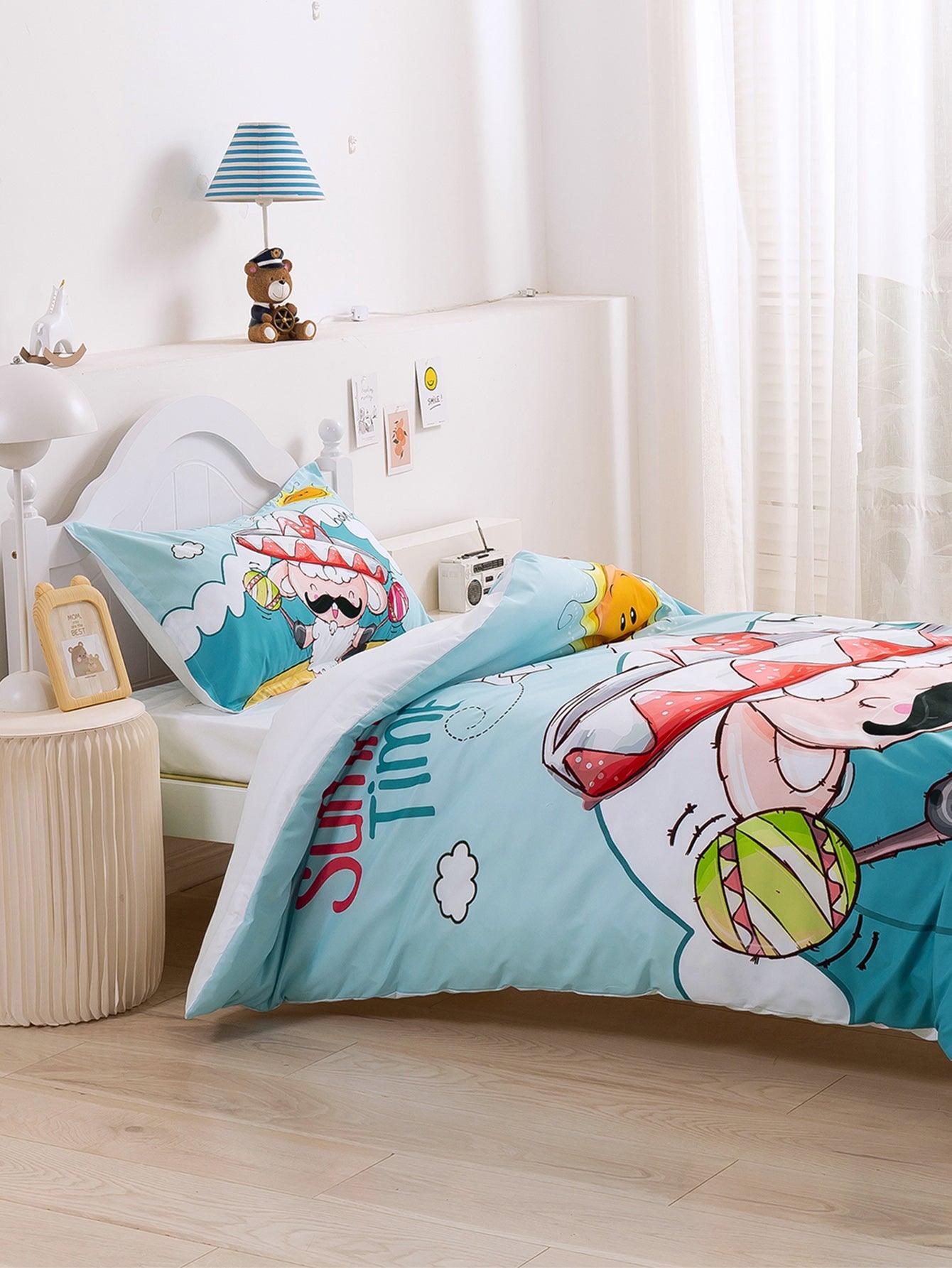 3D Cartoon Animal Sheep Quilt Cover Set Bedding Set Duvet Cover Pillowcases 348
