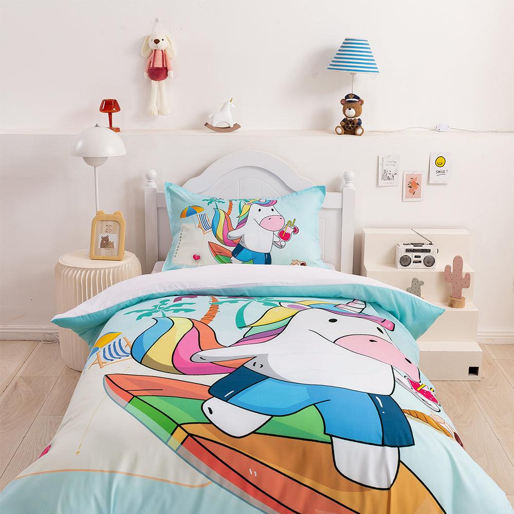 3D Cartoon Animal Unicorn Quilt Cover Set Bedding Set Duvet Cover Pillowcases 351