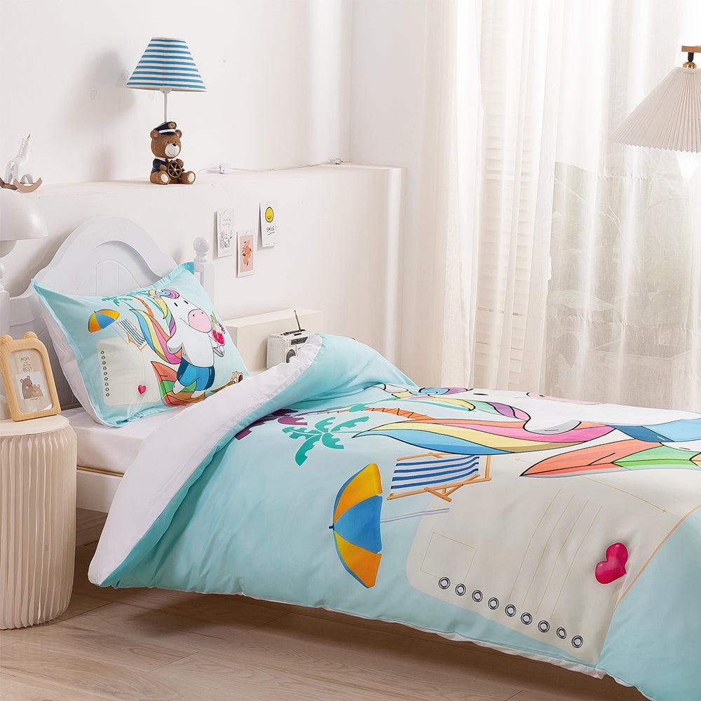 3D Cartoon Animal Unicorn Quilt Cover Set Bedding Set Duvet Cover Pillowcases 351