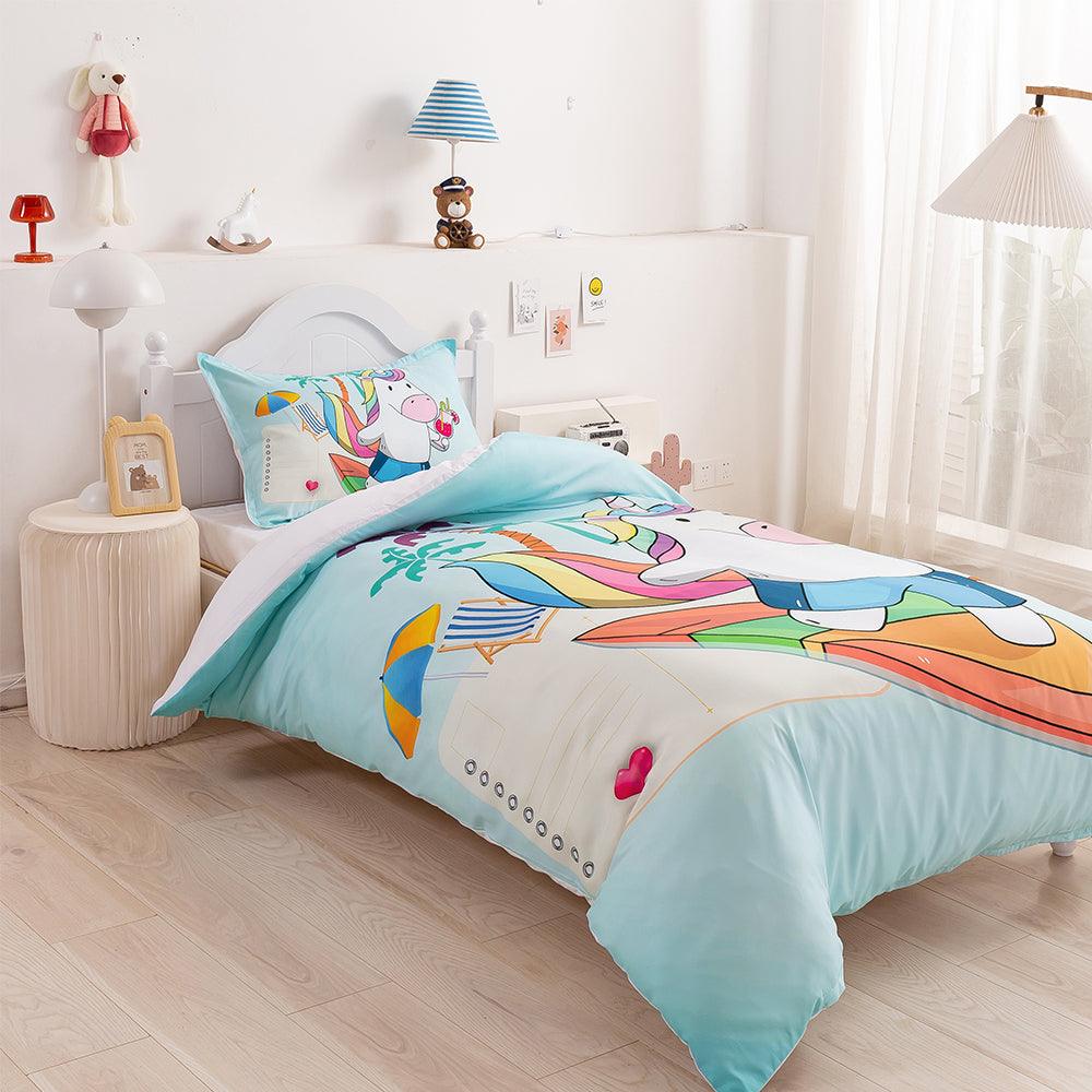 3D Cartoon Animal Unicorn Quilt Cover Set Bedding Set Duvet Cover Pillowcases 351
