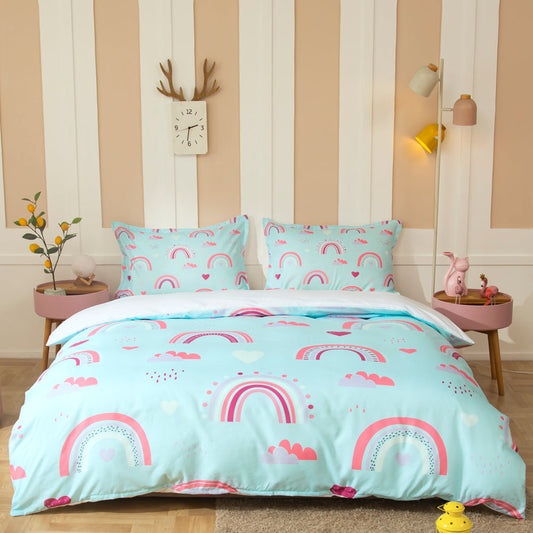 3D Blue Rainbow Pattern Quilt Cover Set Bedding Set Duvet Cover Pillowcases 466