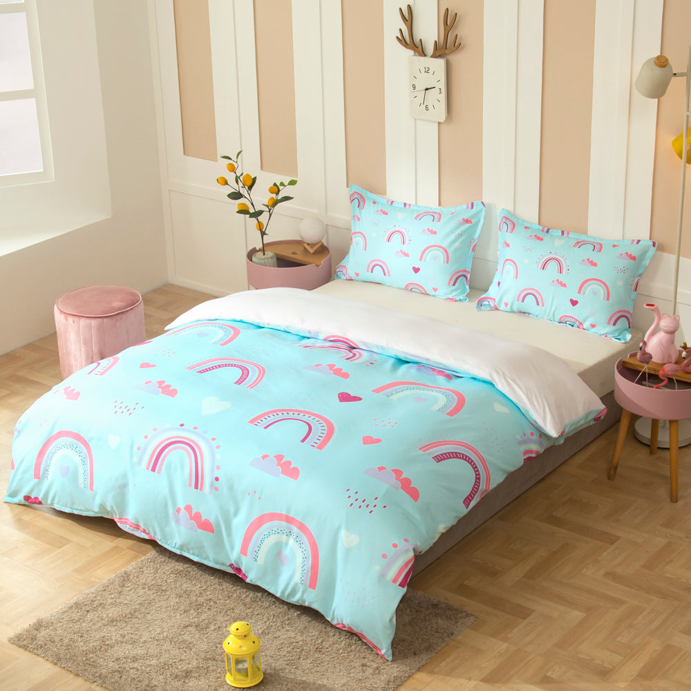 3D Blue Rainbow Pattern Quilt Cover Set Bedding Set Duvet Cover Pillowcases 466
