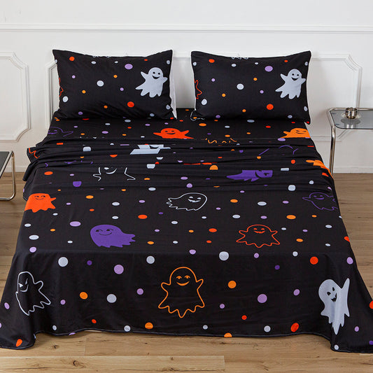 3D Black Ghost Quilt Cover Set Bedding Set Duvet Cover Pillowcases 707