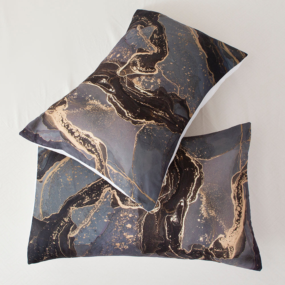 3D Black Golden Marble Quilt Cover Set Bedding Set Duvet Cover Pillowcases 708
