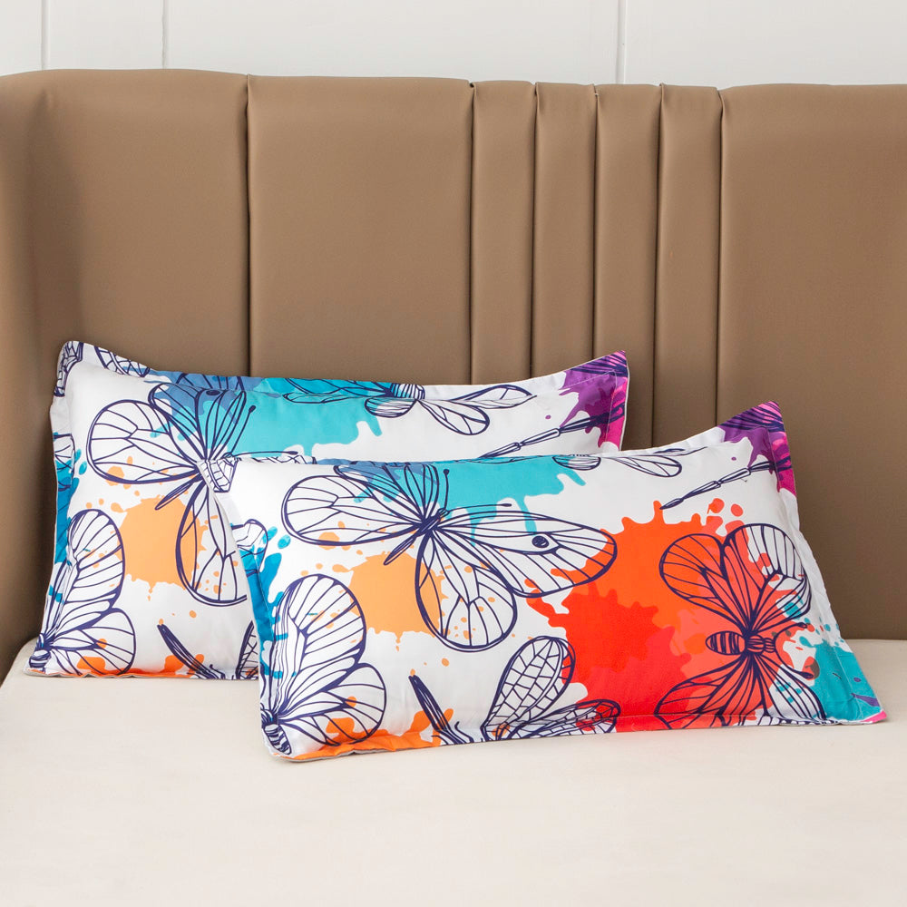 3D Butterfly Dragonfly Colorful Quilt Cover Set Bedding Set Duvet Cover Pillowcases 503