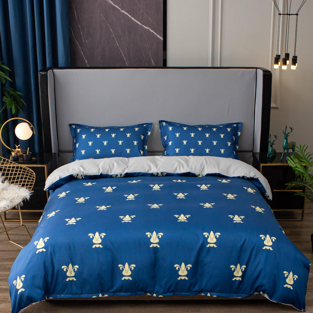 3D Blue Geometric Pattern Quilt Cover Set Bedding Set Duvet Cover Pillowcases 507