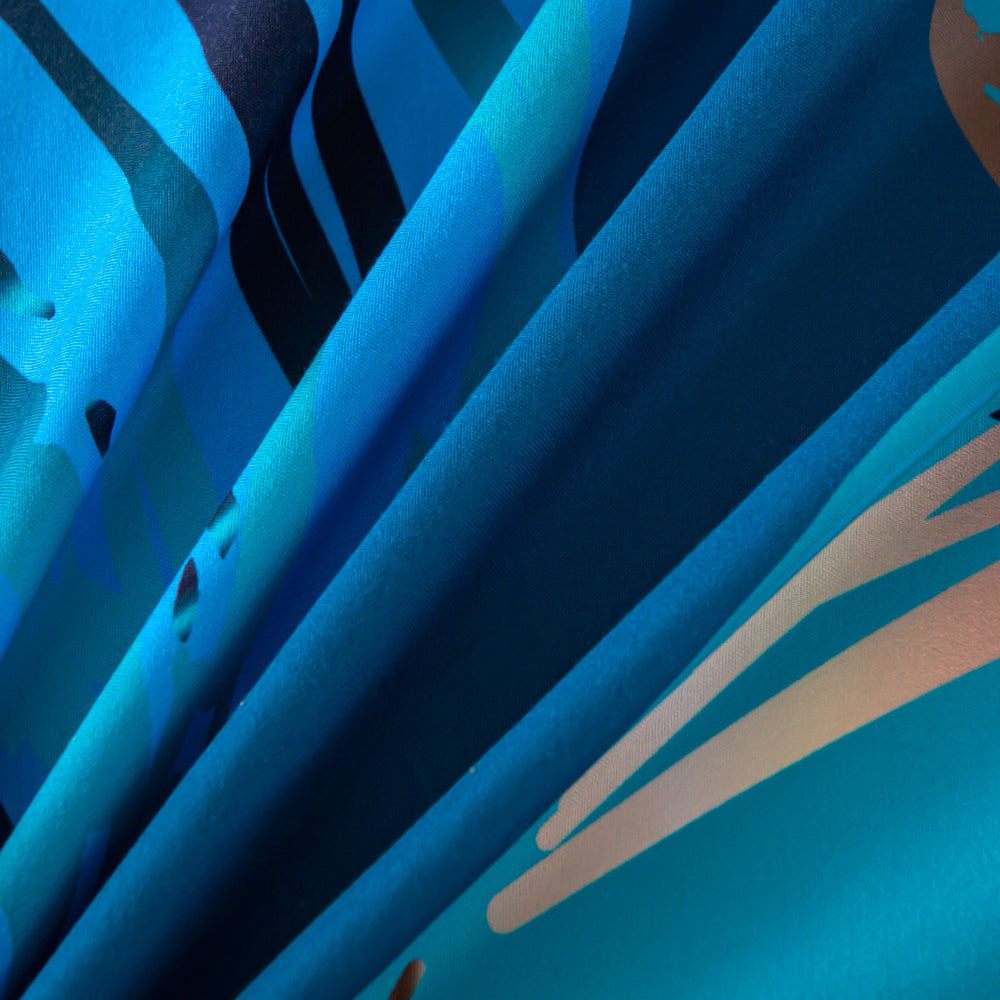 3D Blue Leaves Quilt Cover Set Bedding Set Duvet Cover Pillowcases 510