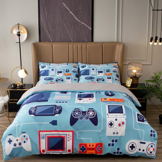 3D Blue Game Pad Game Machine PSP Quilt Cover Set Bedding Set Duvet Cover Pillowcases 513