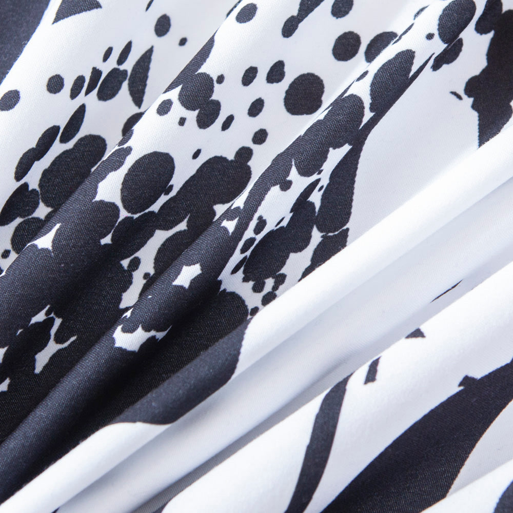 3D Black Graffiti Quilt Cover Set Bedding Set Duvet Cover Pillowcases 543