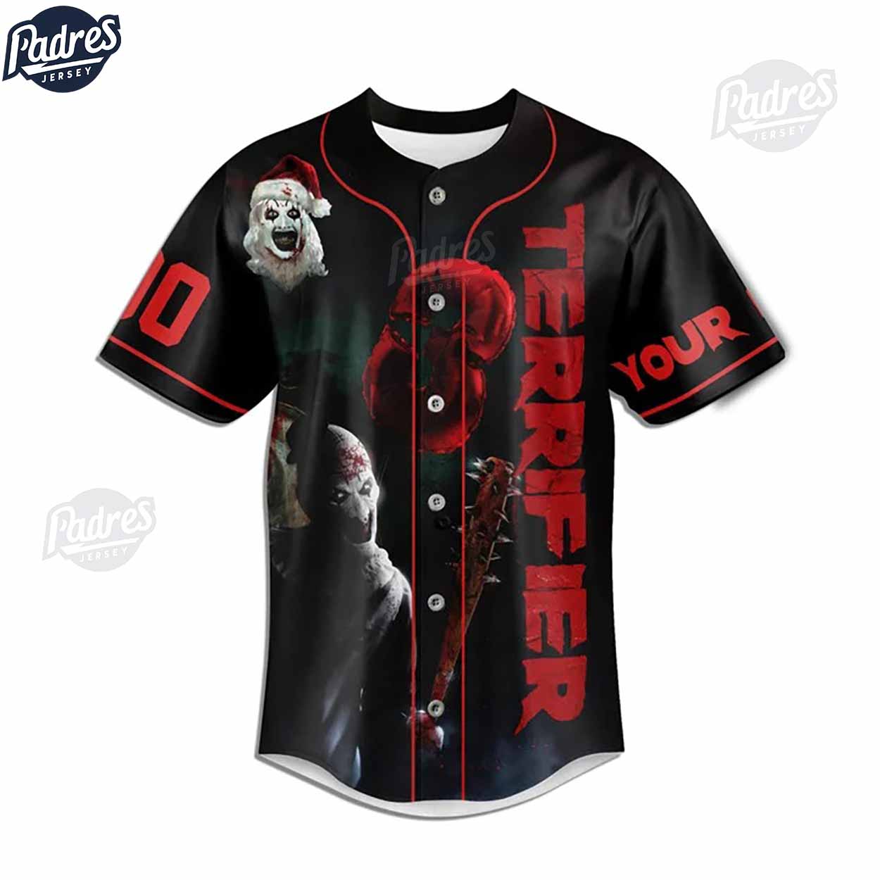 He Is Killing Them One By One By One Terrifier 3 Custom Baseball Jersey - Padres Jersey Oasis: Elevate Your Baseball Style Game
