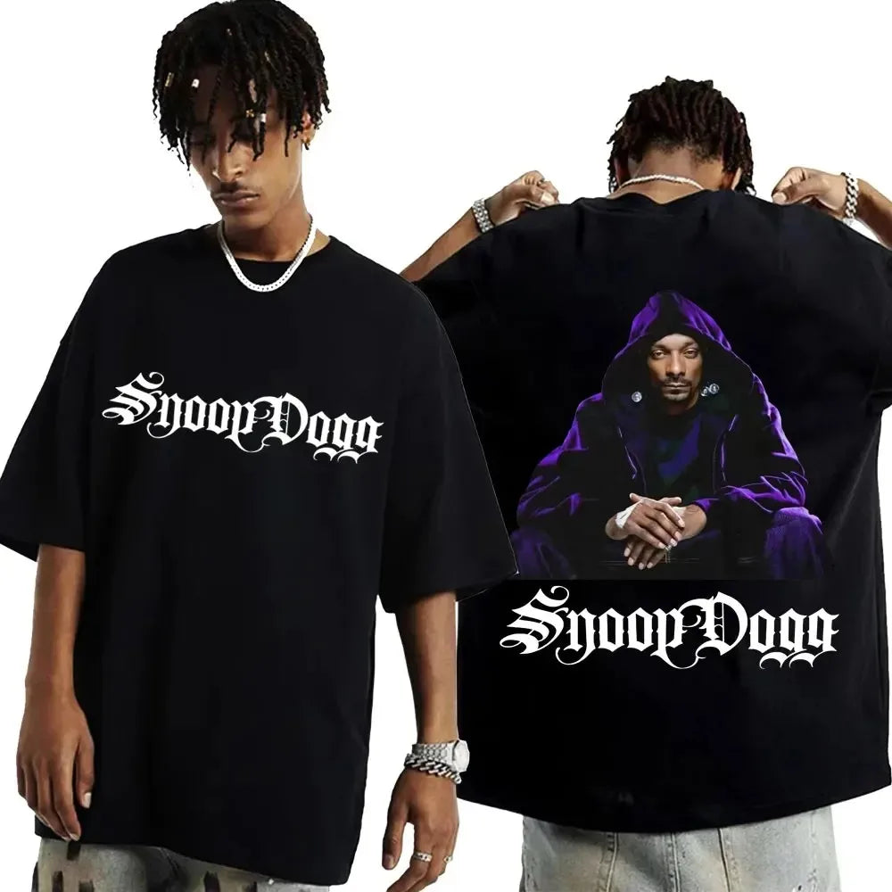 Rapper Snoop Dogg Graphic Double Sided T Shirt, Fans Gift