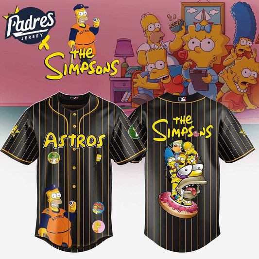 Houston Astros MLB x The Simpsons Baseball Jersey Style - Padres Jersey Oasis: Elevate Your Baseball Style Game