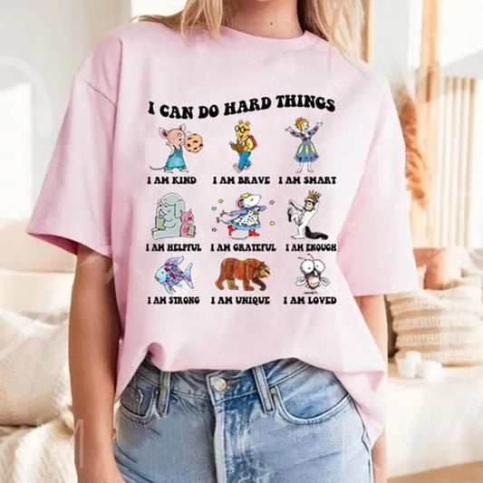 I Can Do Hard Things Tshirt, Believe In Yourself Shirt, Teacher Lover Gifts Shirt, Children's Book Characters TShirt, Back To School Shirt