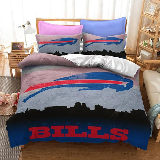 Buffalo Football League Personalized 3-Piece Duvet Cover Bedding Set