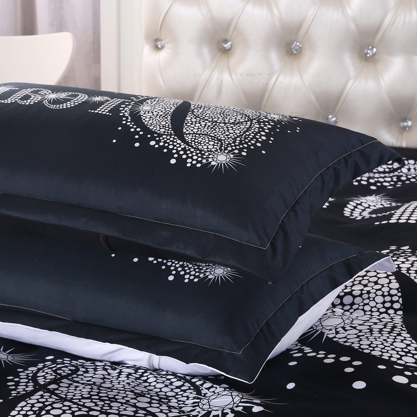 3D Black Smile Quilt Cover Set Bedding Set Pillowcases 82