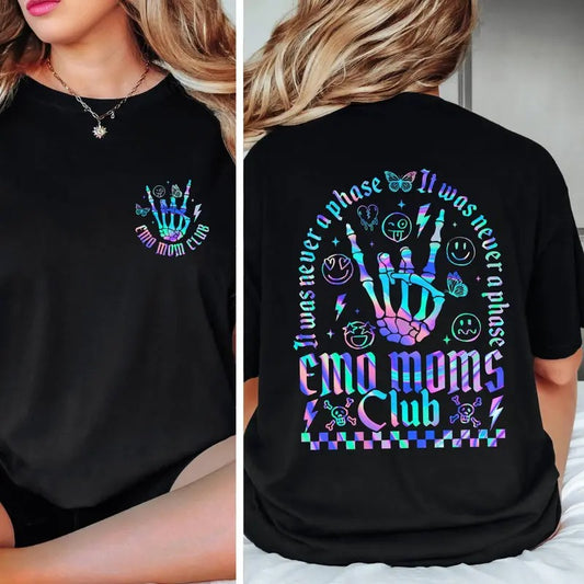 It Was Never A Phase Emo Moms Club Shirt Emo Moms Shirt Motherhood Shirt Mama Shirt Elder Emomothers Day Giftsemo Mama