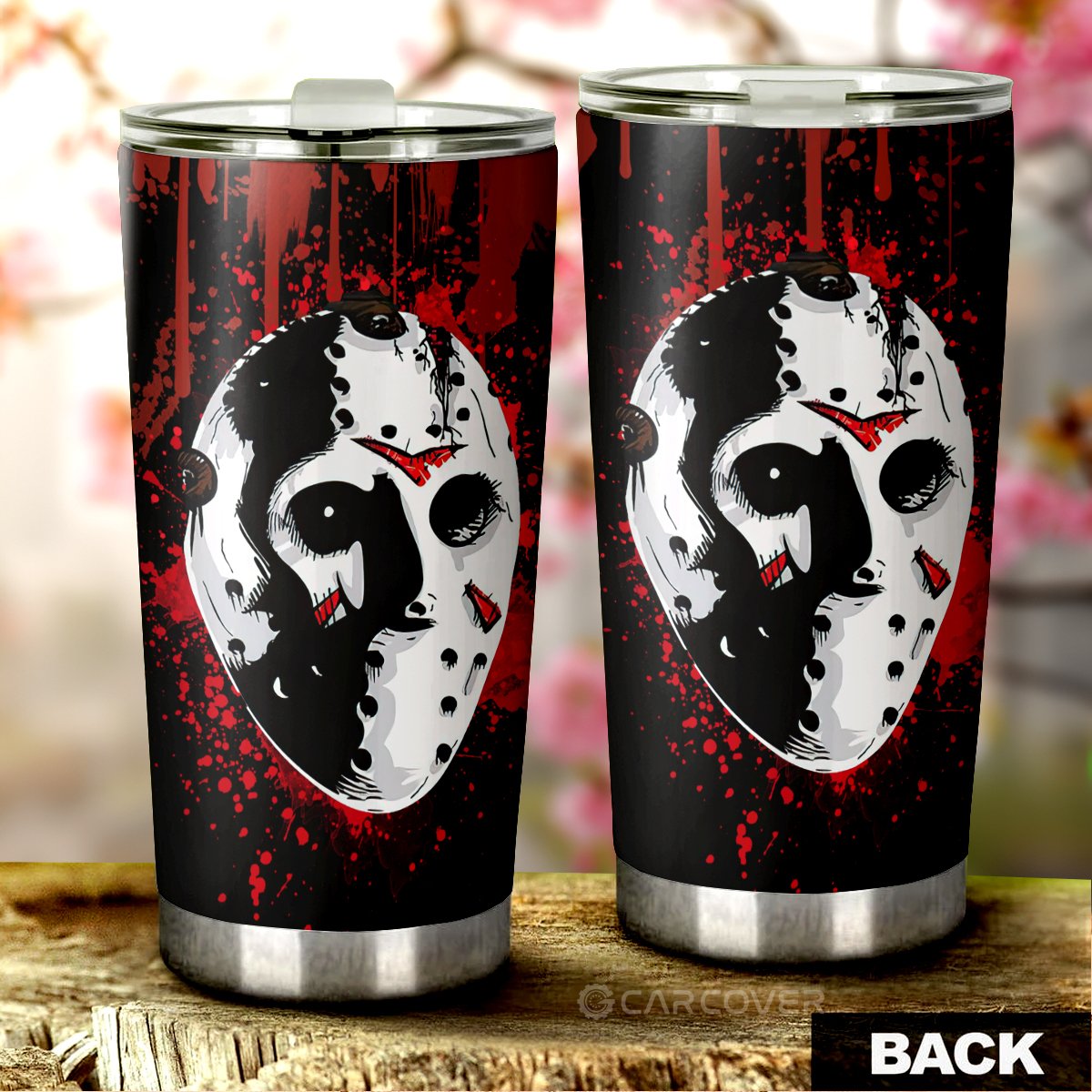 Jason Voorhees Tumbler Cup Custom Horror Car Accessories Halloween Decorations