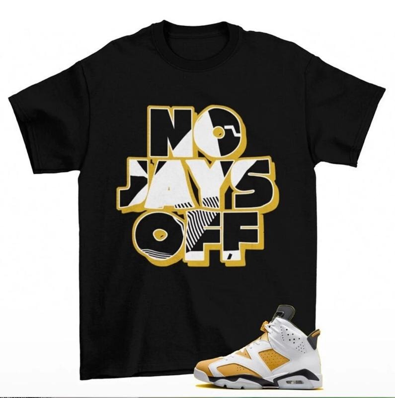 Jay All Day Sneaker Shirt to Match Air Jordan 6 Yellow Ochre