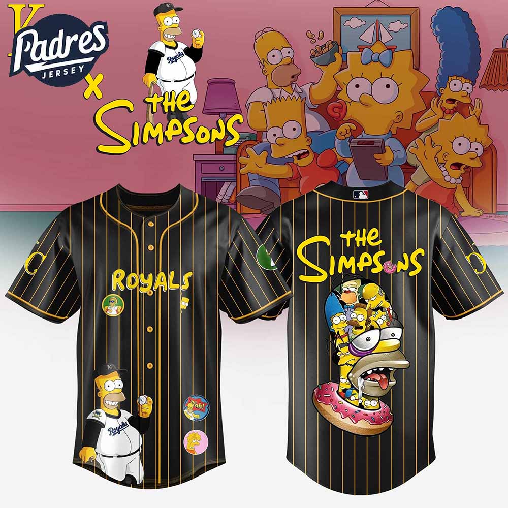 Kansas City Royals MLB x The Simpsons Baseball Jersey Style - Padres Jersey Oasis: Elevate Your Baseball Style Game
