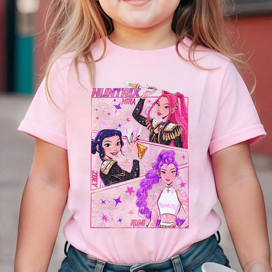 Kpop Demon Hunters Jinu Manga Graphic Tee, Kpop Huntrix Demon Hunter Youth Shirt, Saja Girls Kpop T-Shirt for Men, Women and Kids