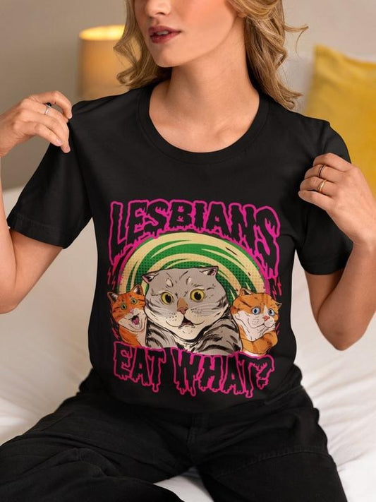 LGBT Lesbian Eat What Cat Vintage T-Shirt, Busy Thinking Shirt, Lesbian Shirt, Pride Month Shirt, For LGBT Shirt Unisex Heavy Cotton Tee  T-shirt, sweater and Hoodie