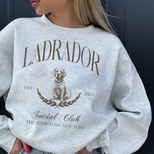 Labrador Retriever Social Club Sweatshirt, Labrador Retriever, Hamptons Crewneck
